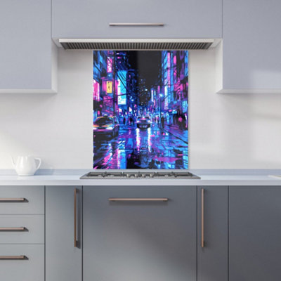 Designer Kitchen Splashbacks Dante Mercer: 00009 Premium Glass Kitchen Splashback W600mm X H750mm from B&Q