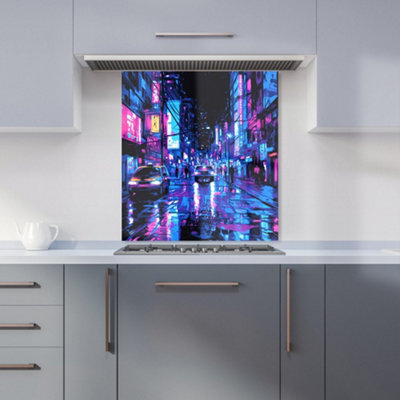 Designer Kitchen Splashbacks Dante Mercer: 00009 Premium Glass Kitchen Splashback W600mm X H650mm from B&Q