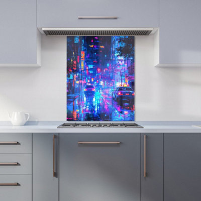 Designer Kitchen Splashbacks Dante Mercer: 00010 Premium Glass Kitchen Splashback W600mm X H750mm from B&Q