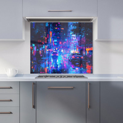 Designer Kitchen Splashbacks Dante Mercer: 00010 Premium Glass Kitchen Splashback W900mm X H750mm from B&Q