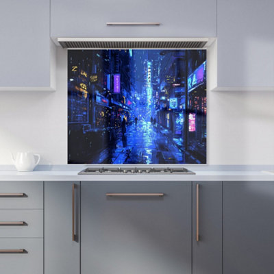 Designer Kitchen Splashbacks Dante Mercer: 00012 Premium Glass Kitchen Splashback W900mm X H750mm from B&Q