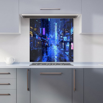 Designer Kitchen Splashbacks Dante Mercer: 00012 Premium Glass Kitchen Splashback W600mm X H600mm from B&Q