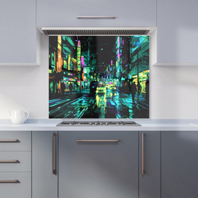 Designer Kitchen Splashbacks Dante Mercer: 00013 Premium Glass Kitchen Splashback W900mm X H750mm from B&Q