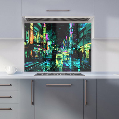 Designer Kitchen Splashbacks Dante Mercer: 00013 Premium Glass Kitchen Splashback W900mm X H650mm from B&Q