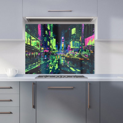 B&Q -  Dante Mercer: 00015 Premium Glass Kitchen Splashback W900mm X H650mm