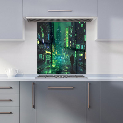 Designer Kitchen Splashbacks Dante Mercer: 00016 Premium Glass Kitchen Splashback W700mm X H750mm from B&Q