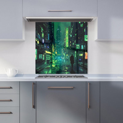 Designer Kitchen Splashbacks Dante Mercer: 00016 Premium Glass Kitchen Splashback W600mm X H600mm from B&Q