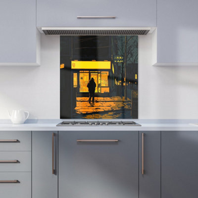 Designer Kitchen Splashbacks Dante Mercer: 00018 Premium Glass Kitchen Splashback W700mm X H750mm from B&Q