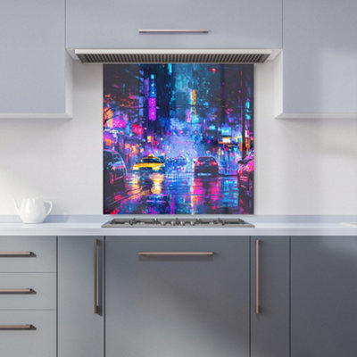 Designer Kitchen Splashbacks Dante Mercer: 00024 Premium Glass Kitchen Splashback W600mm X H600mm from B&Q