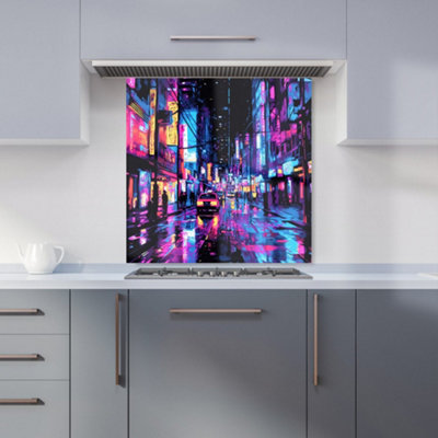 Designer Kitchen Splashbacks Dante Mercer: 00025 Premium Glass Kitchen Splashback W600mm X H600mm from B&Q