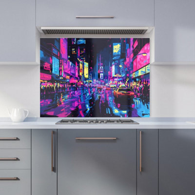 Designer Kitchen Splashbacks Dante Mercer: 00027 Premium Glass Kitchen Splashback W900mm X H650mm from B&Q