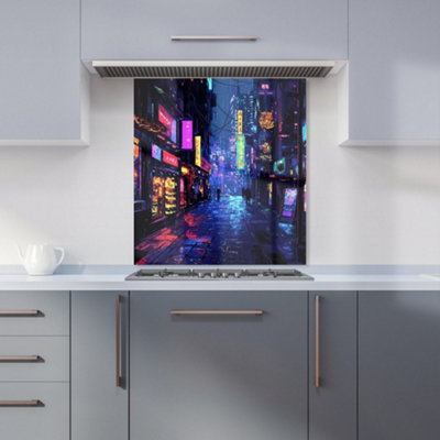 Designer Kitchen Splashbacks Dante Mercer: 00028 Premium Glass Kitchen Splashback W600mm X H650mm from B&Q