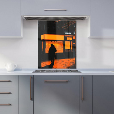 Designer Kitchen Splashbacks Dante Mercer: 00030 Premium Glass Kitchen Splashback W600mm X H750mm from B&Q