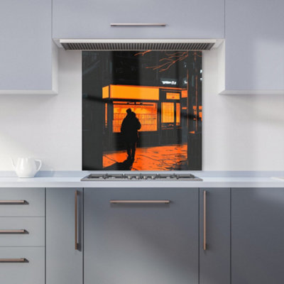 Designer Kitchen Splashbacks Dante Mercer: 00030 Premium Glass Kitchen Splashback W600mm X H600mm from B&Q