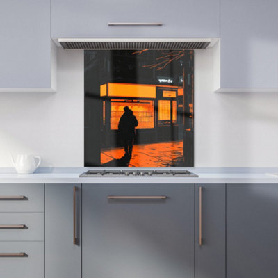 Designer Kitchen Splashbacks Dante Mercer: 00030 Premium Glass Kitchen Splashback W700mm X H650mm from B&Q