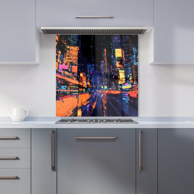 Designer Kitchen Splashbacks Dante Mercer: 00032 Premium Glass Kitchen Splashback W600mm X H600mm from B&Q