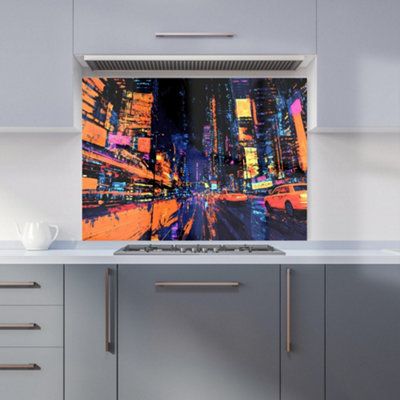 Designer Kitchen Splashbacks Dante Mercer: 00032 Premium Glass Kitchen Splashback W900mm X H650mm from B&Q