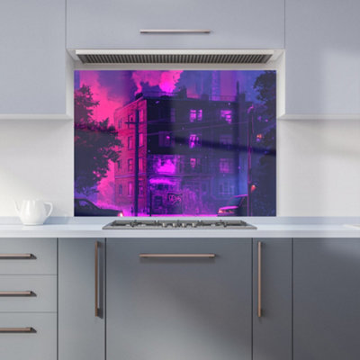 Designer Kitchen Splashbacks Dante Mercer: 00033 Premium Glass Kitchen Splashback W900mm X H650mm from B&Q
