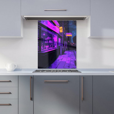 Designer Kitchen Splashbacks Dante Mercer: 00034 Premium Glass Kitchen Splashback W600mm X H750mm from B&Q