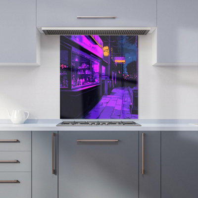 Designer Kitchen Splashbacks Dante Mercer: 00034 Premium Glass Kitchen Splashback W700mm X H750mm from B&Q