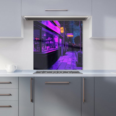 Designer Kitchen Splashbacks Dante Mercer: 00034 Premium Glass Kitchen Splashback W600mm X H600mm from B&Q