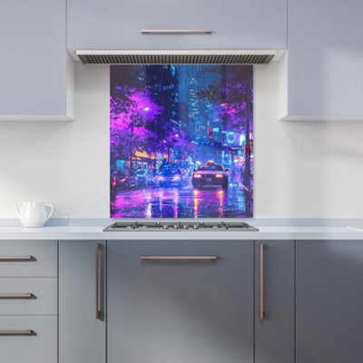 Designer Kitchen Splashbacks Dante Mercer: 00036 Premium Glass Kitchen Splashback W700mm X H750mm from B&Q