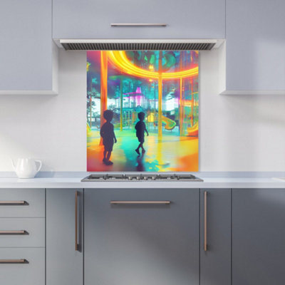 Designer Kitchen Splashbacks Elena Sable: 00018 Premium Glass Kitchen Splashback W600mm X H650mm from B&Q