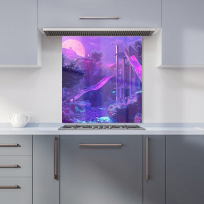 Designer Kitchen Splashbacks Elena Sable: 00021 Premium Glass Kitchen Splashback W600mm X H650mm from B&Q