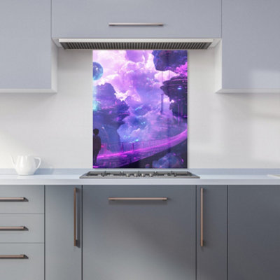 Designer Kitchen Splashbacks Elena Sable: 00022 Premium Glass Kitchen Splashback W600mm X H750mm from B&Q