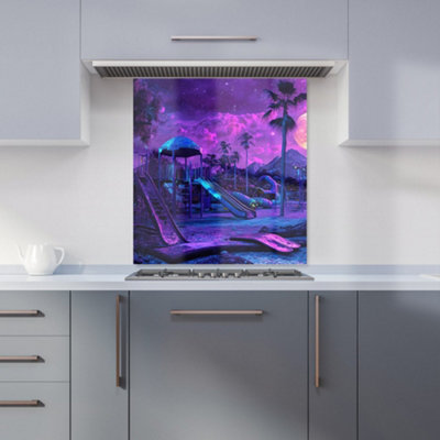 Designer Kitchen Splashbacks Elena Sable: 00023 Premium Glass Kitchen Splashback W700mm X H750mm from B&Q