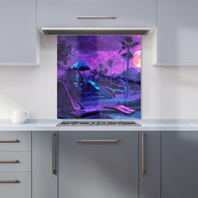 Designer Kitchen Splashbacks Elena Sable: 00023 Premium Glass Kitchen Splashback W600mm X H600mm from B&Q