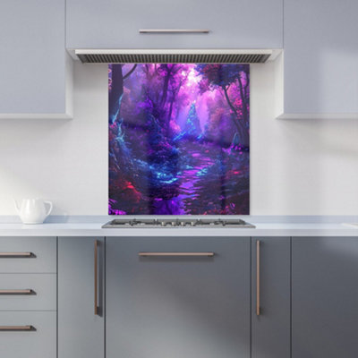 Designer Kitchen Splashbacks Elena Sable: 00026 Premium Glass Kitchen Splashback W700mm X H750mm from B&Q