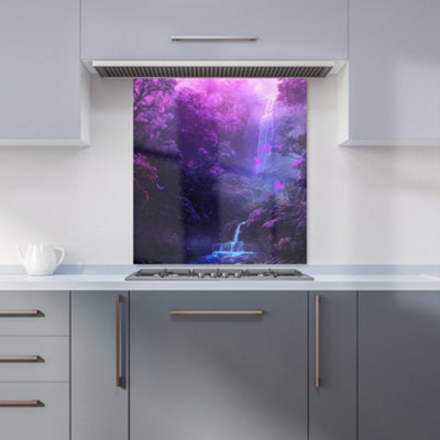 Designer Kitchen Splashbacks Elena Sable: 00027 Premium Glass Kitchen Splashback W700mm X H750mm from B&Q