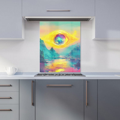 Designer Kitchen Splashbacks Elena Sable: 00033 Premium Glass Kitchen Splashback W600mm X H750mm from B&Q
