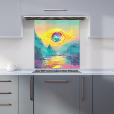 Designer Kitchen Splashbacks Elena Sable: 00033 Premium Glass Kitchen Splashback W700mm X H650mm from B&Q
