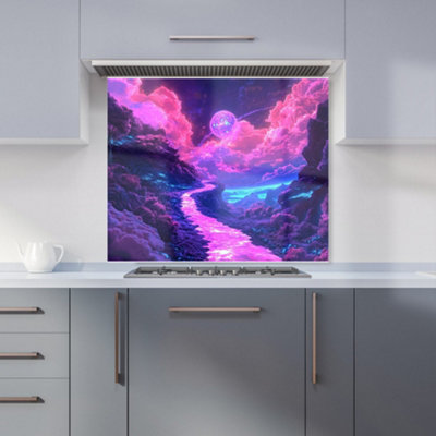 Designer Kitchen Splashbacks Elena Sable: 00037 Premium Glass Kitchen Splashback W900mm X H750mm from B&Q