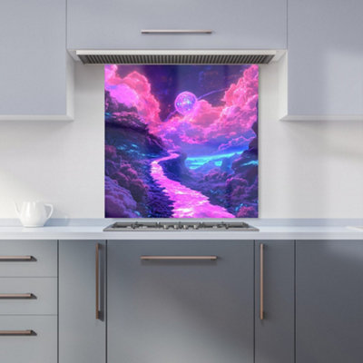 Designer Kitchen Splashbacks Elena Sable: 00037 Premium Glass Kitchen Splashback W600mm X H600mm from B&Q