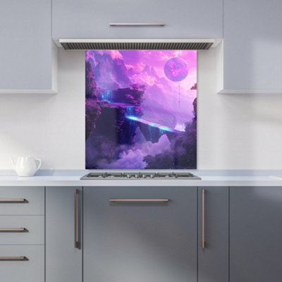 Designer Kitchen Splashbacks Elena Sable: 00039 Premium Glass Kitchen Splashback W700mm X H650mm from B&Q