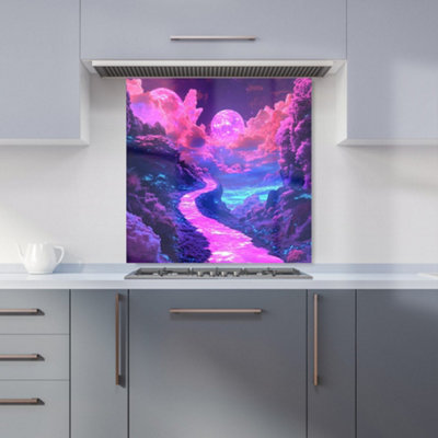 Designer Kitchen Splashbacks Elena Sable: 00041 Premium Glass Kitchen Splashback W600mm X H600mm from B&Q
