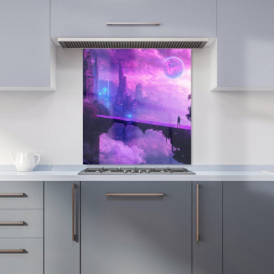 Designer Kitchen Splashbacks Elena Sable: 00043 Premium Glass Kitchen Splashback W700mm X H650mm from B&Q