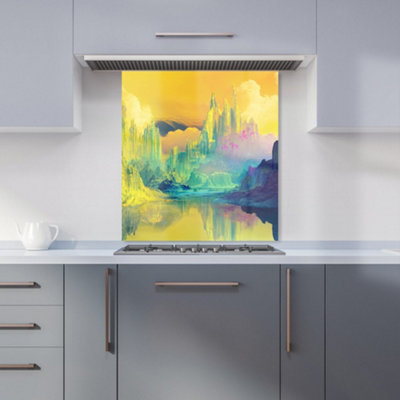 Designer Kitchen Splashbacks Elena Sable: 00047 Premium Glass Kitchen Splashback W600mm X H650mm from B&Q