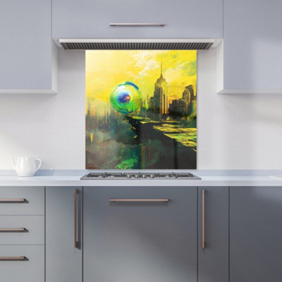 Designer Kitchen Splashbacks Elena Sable: 00048 Premium Glass Kitchen Splashback W700mm X H750mm from B&Q