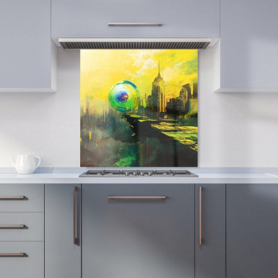 Designer Kitchen Splashbacks Elena Sable: 00048 Premium Glass Kitchen Splashback W600mm X H600mm from B&Q