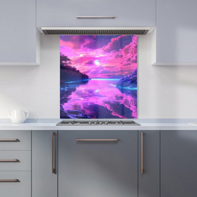 Designer Kitchen Splashbacks Elena Sable: 00049 Premium Glass Kitchen Splashback W600mm X H650mm from B&Q