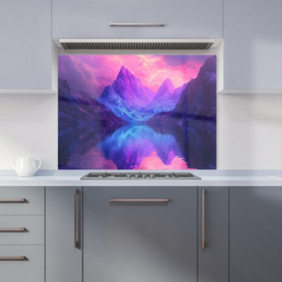 Designer Kitchen Splashbacks Elena Sable: 00050 Premium Glass Kitchen Splashback W900mm X H650mm from B&Q