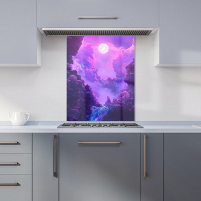 Designer Kitchen Splashbacks Elena Sable: 00053 Premium Glass Kitchen Splashback W600mm X H750mm from B&Q