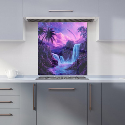 Designer Kitchen Splashbacks Elena Sable: 00056 Premium Glass Kitchen Splashback W600mm X H650mm from B&Q