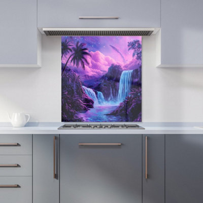 Designer Kitchen Splashbacks Elena Sable: 00056 Premium Glass Kitchen Splashback W700mm X H650mm from B&Q