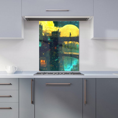 Designer Kitchen Splashbacks Elena Sable: 00058 Premium Glass Kitchen Splashback W600mm X H750mm from B&Q