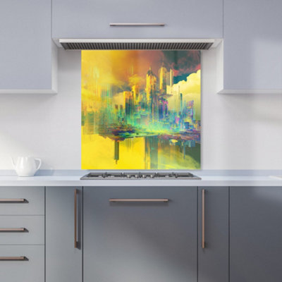 Designer Kitchen Splashbacks Elena Sable: 00059 Premium Glass Kitchen Splashback W600mm X H600mm from B&Q